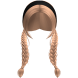 Farmgirl Dirty Blonde Braids With Black Headband