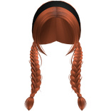Farmgirl Ginger Braids With Black Headband