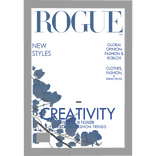 Fashion Magazine Cover Frame [Blue & White]