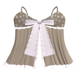 🤍 fawn babydoll ruffled dress brown pink