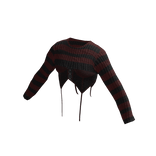 [FDDUGC]Striped Layered Goth Top(dark red)