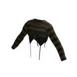 [FDDUGC]Striped Layered Goth Top(dark yellow)