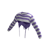 [FDDUGC]Striped Layered Goth Top(purple)