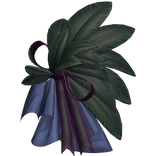 Feather Ribbon Brooch - Forest Green & Purple