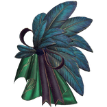 Feather Ribbon Brooch - Iridescent Blue