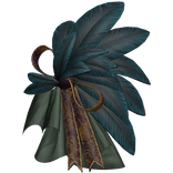Feather Ribbon Brooch - Teal & Gold