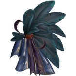 Feather Ribbon Brooch - Teal & Purple