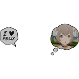 Felix Thinking Bubble + I Love Text