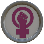 feministsilverwhiteAccessory