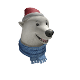 Festive Polar Bear Head