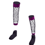 🌸Fishnet Tights & Tabi (Pink & Black)