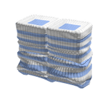 Fitted White / Blue Striped Leg Warmers