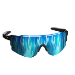 flaming blue tactical sunglasses