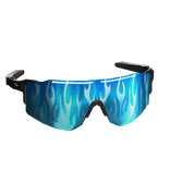 flaming blue tactical sunglasses