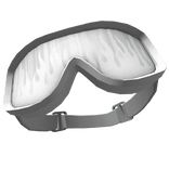 Flaming White Tilted Ski Goggles