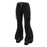 Flared Cargo Pants (Black)
