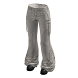 Flared Cargo Pants (Light Grey)