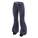 Flared Cargo Pants (Purple)