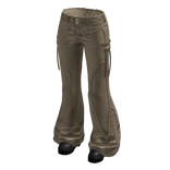 Flared Cargo Pants (Taupe)