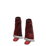 Flared Fur Leg Warmers - Red