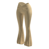 Flared Pants Beige Y2K Baddie Summer Tight 2000s
