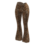 Flared Pants Leopard Y2K Baddie Summer Tight 2000s