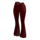 Flared Pants Red Y2K Baddie Summer Tight 2000s
