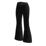 Flared Pants with V Waist (Black)