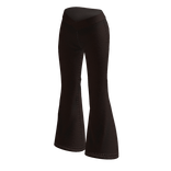 Flared Pants with V Waist (Brown)