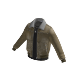 Fleece Collar Denim Jacket (Beige)