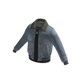 Fleece Collar Denim Jacket (Light Blue)