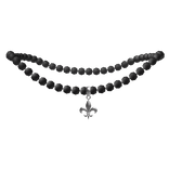 ✅ Fleur De Lis Beaded Necklace