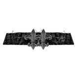 fleur de lis heisei gyaru belt black silver 3.0