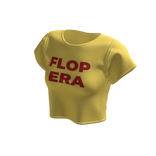 ☆ FLOP ERA Yellow Cropped Shirt