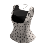 Floral Layered Corset Top (Black)