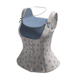 Floral Layered Corset Top (Blue)