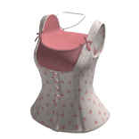 Floral Layered Corset Top (Pink)