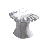 Floral Off Shoulder Ruffle Corset (White)