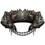 Floral Reptile Beaded Neck Fur