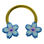 Gold Kami Flower Septum Piercing 