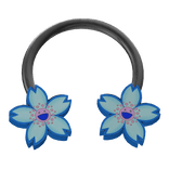 Silver Kami Flower Septum Piercing 