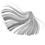 Flowing Anime White Hair Extension in wind