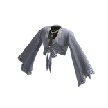 Flowy Lace Top with Blue Stripes