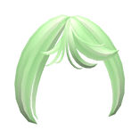 -',ৎ Fluffy Anime Bangs in Green