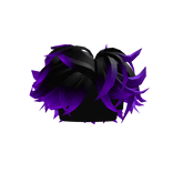 Fluffy Anime Boy Hair [Black to Purple]