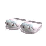 ♡ fluffy bunny blue slippers