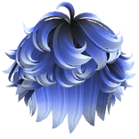 Fluffy Curly Messy Boy Hair (Blue Galaxy)
