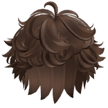 Fluffy Curly Messy Boy Hair (Brown)