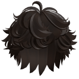 Fluffy Curly Messy Boy Hair (Dark Brown)