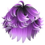 Fluffy Curly Messy Boy Hair (Purple Galaxy)